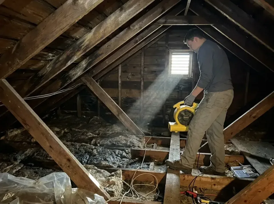 attic-water-damage-drying-proc-007 — frequently asked questions, Emergency Water Extraction & 24/7 Flood Response in Ketchum…